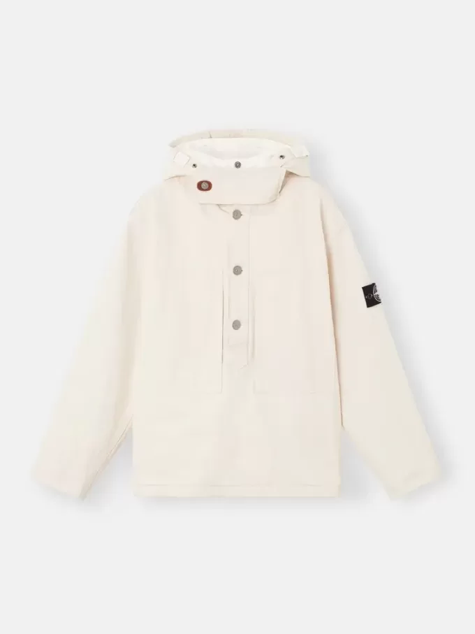 Anorak met afneembare capuchonvoering en kinband Anorak met afneembare capuchonvoering en kinband