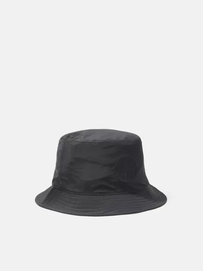 Bucket hat met mesh voering en Compass-borduursel