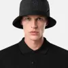 Bucket hat met mesh voering en Compass-borduursel