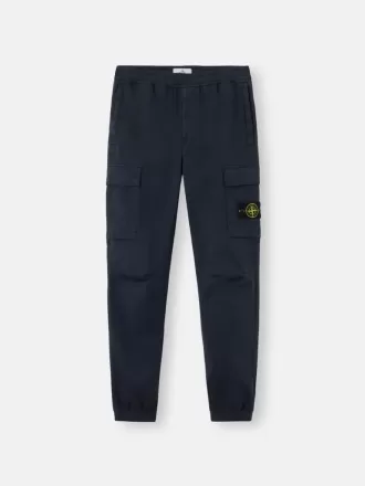 Cargobroek met rechte pijpen en elastische tailleband
