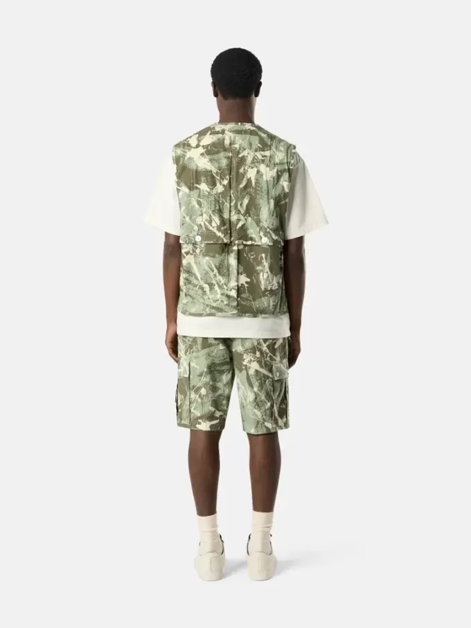 Comfortabele cargo bermuda met camouflageprint