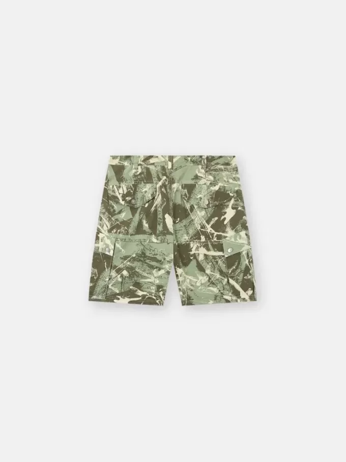 Comfortabele cargo bermuda met camouflageprint