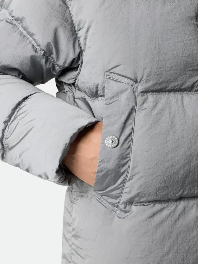 Donsjack met anti-drop en drukknoopzakken Donsjack met anti-drop en drukknoopzakken