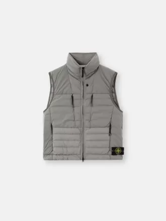 Donsvest met naadloze veertunnels en anti-drop.