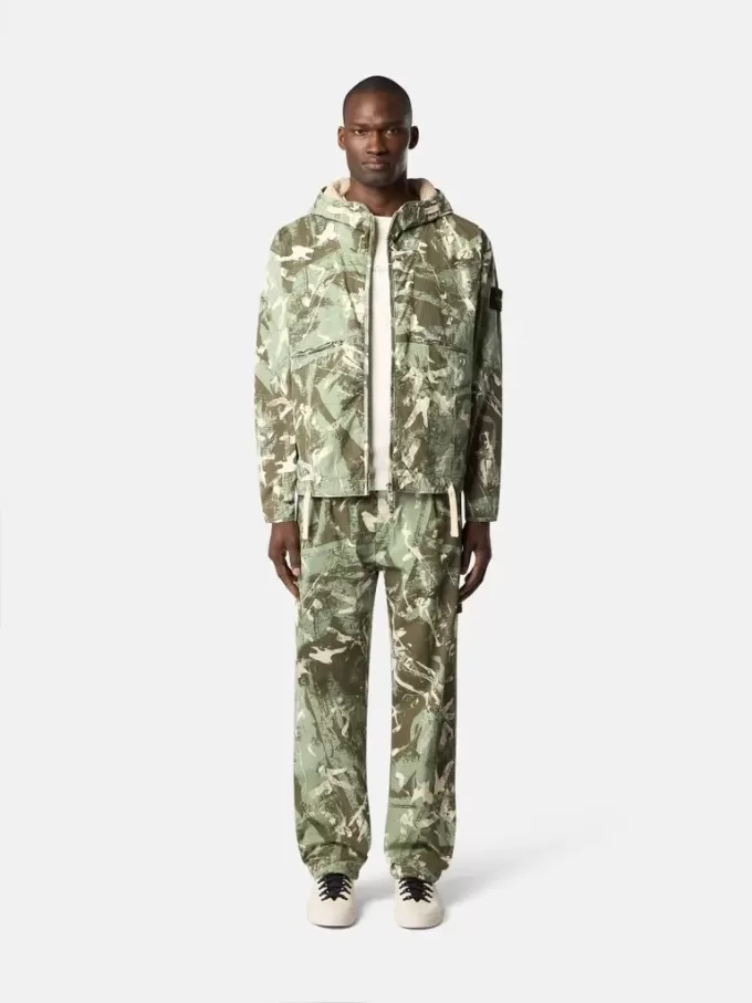 Jas met capuchon, camouflageprint en anti-drop