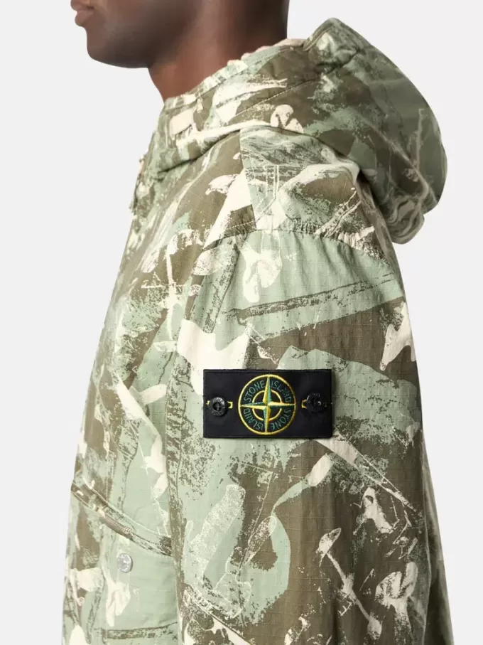 Jas met capuchon, camouflageprint en anti-drop
