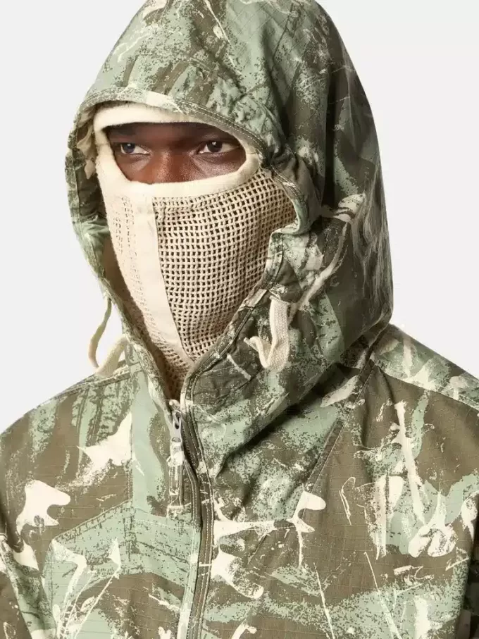 Jas met capuchon, camouflageprint en anti-drop