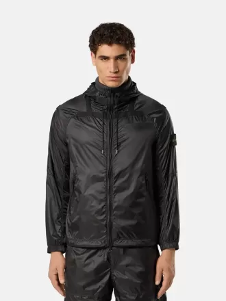 Lichte jas met capuchon, anti-drop en reflecterende details
