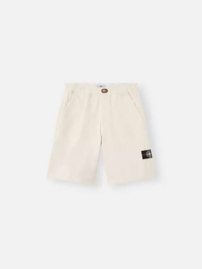 Losvallende bermuda met elastische tailleband