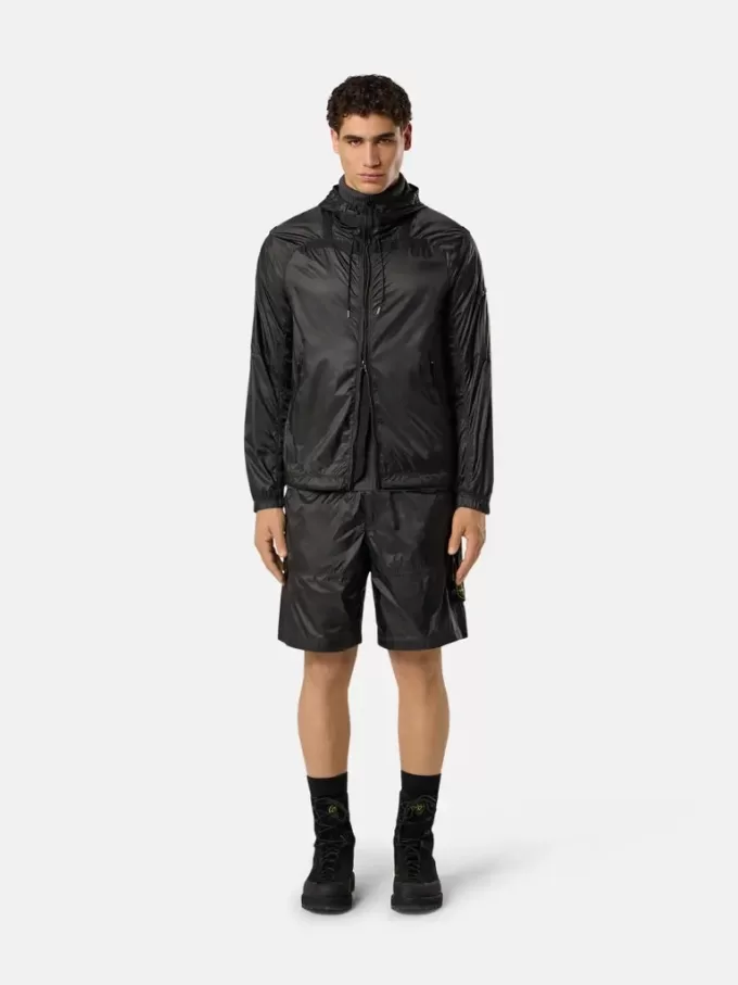 Losvallende bermuda met elastische tailleband