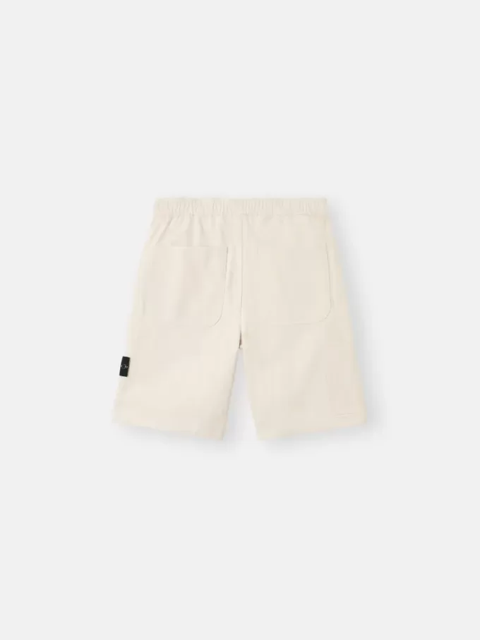 Losvallende bermuda met elastische tailleband