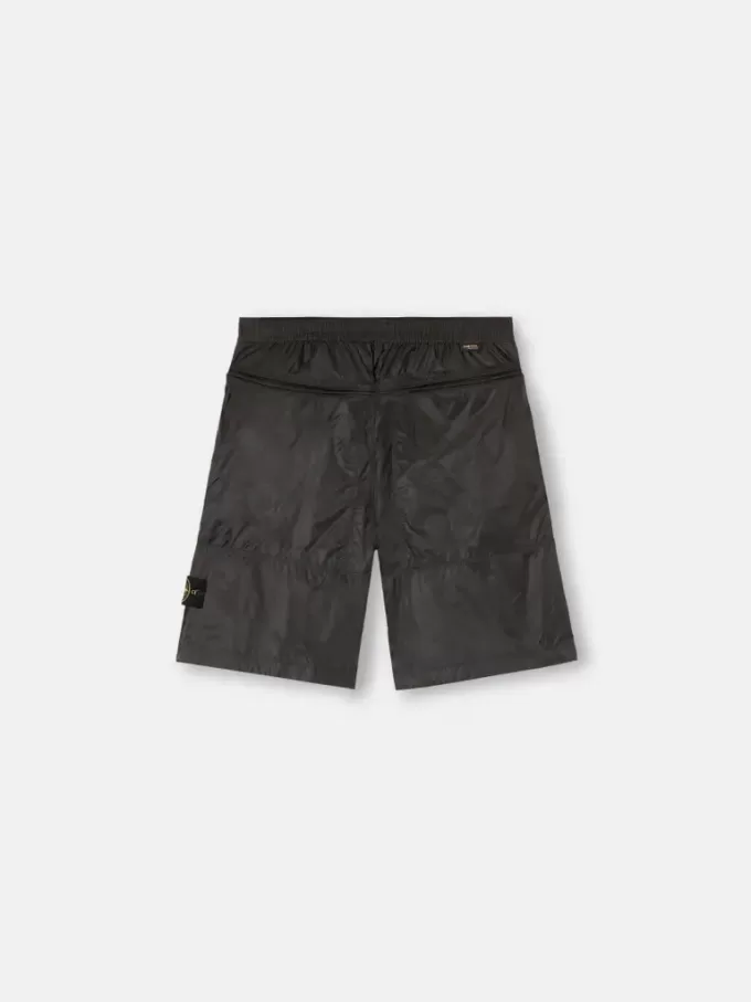 Losvallende bermuda met elastische tailleband