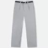 Losvallende chino met nylon riem