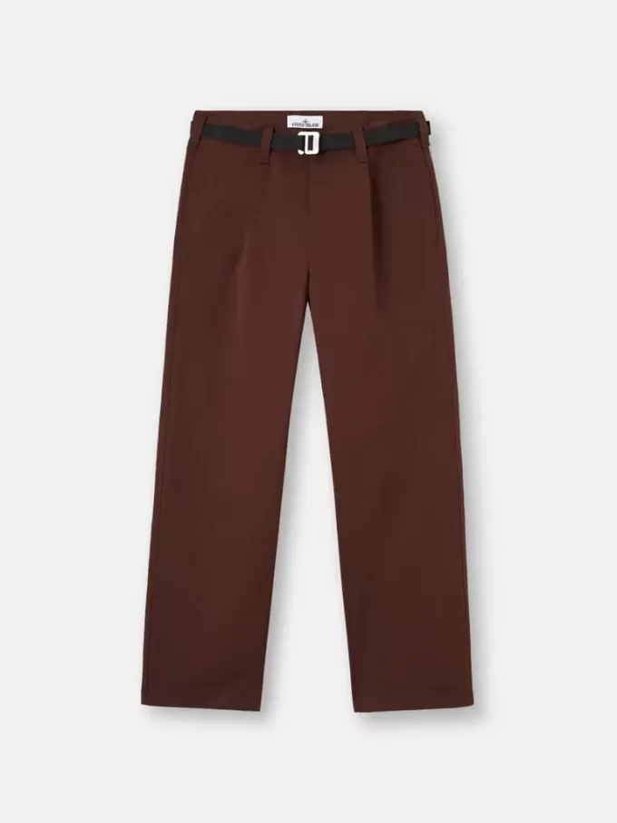 Losvallende chino met nylon riem