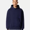 Oversized sweatshirt met capuchon en buideltas.