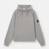 Oversized sweatshirt met capuchon en raglanmouwen.