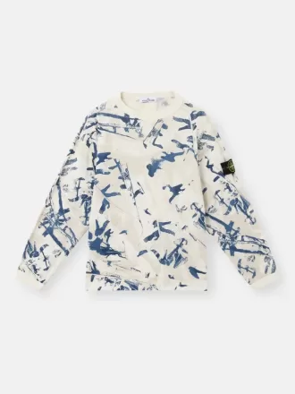 Oversized sweatshirt met ronde hals en camouflageprint