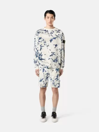 Oversized sweatshirt met ronde hals en camouflageprint
