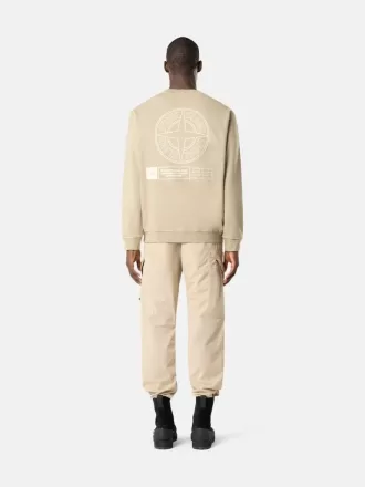 Oversized sweatshirt met ronde hals en ‘Industrial Four’-print