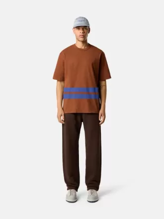 Oversized T-shirt met korte mouwen en bedrukte banden