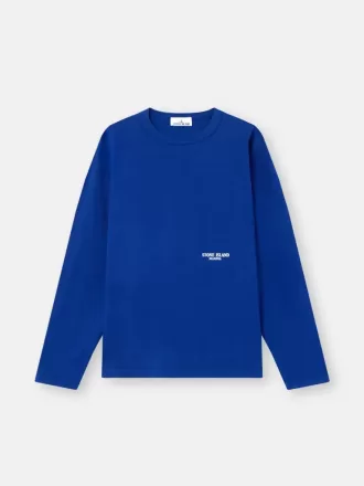 Oversized T-shirt met lange mouwen en Marina-borduursel