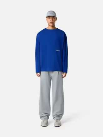Oversized T-shirt met lange mouwen en Marina-borduursel