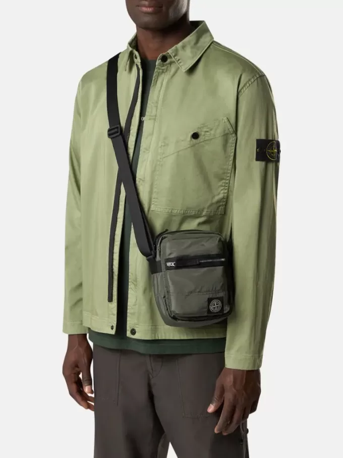 Pouch bag met voorvak en ripstop voering