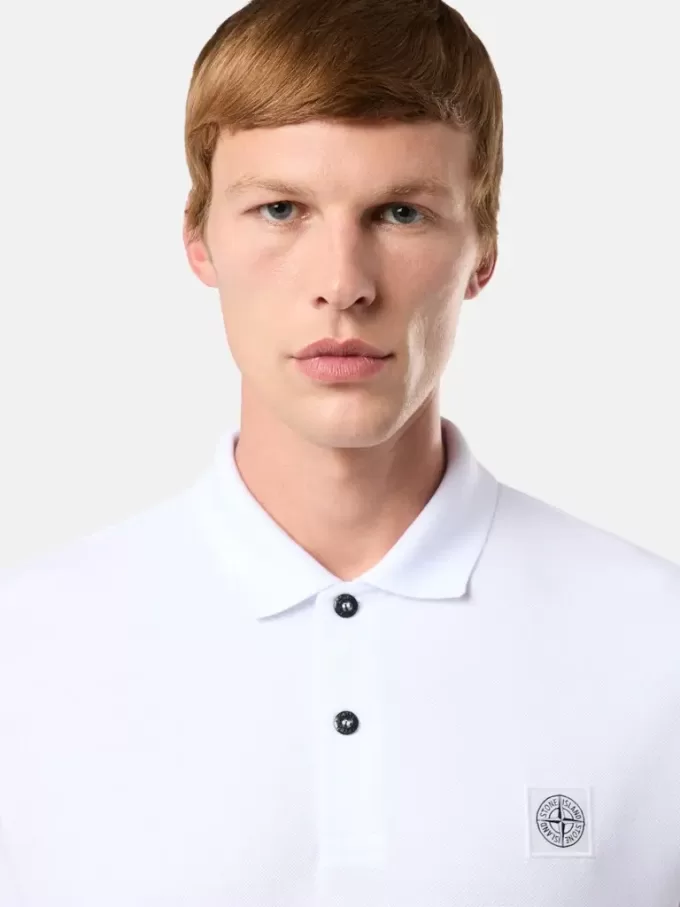 Regular fit poloshirt met korte mouwen en Compass-patch