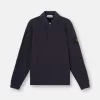 Regular fit polosweater met drukknoopsluiting