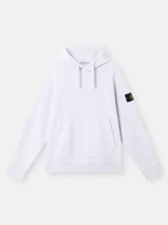 Regular fit sweatshirt met capuchon en buidelzak.