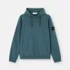Regular fit sweatshirt met capuchon en buidelzak.