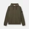 Regular fit sweatshirt met capuchon en buidelzak.