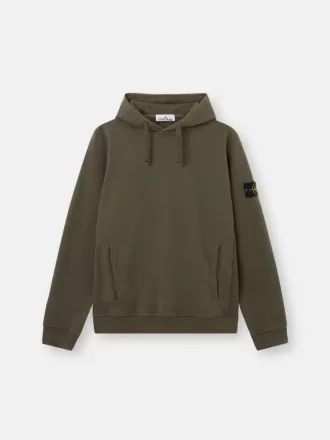 Regular fit sweatshirt met capuchon en buidelzak.