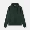 Regular fit sweatshirt met capuchon en buidelzak.