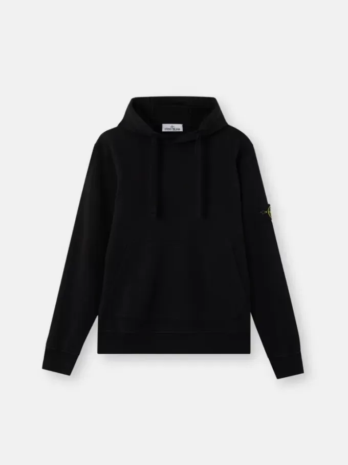 Regular fit sweatshirt met capuchon en buidelzak.