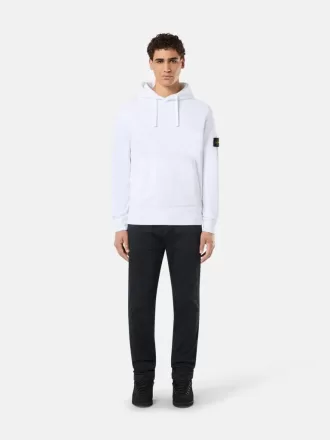 Regular fit sweatshirt met capuchon en buidelzak.