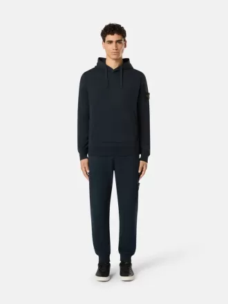 Regular fit sweatshirt met capuchon en buidelzak.