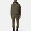 Regular fit sweatshirt met capuchon en buidelzak.