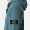 Regular fit sweatshirt met capuchon en buidelzak.