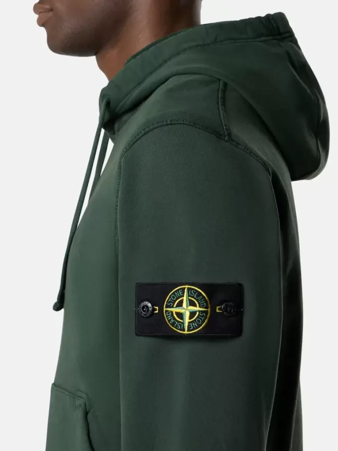 Regular fit sweatshirt met capuchon en buidelzak.