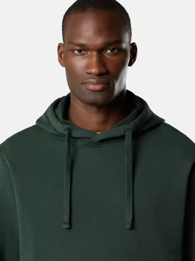 Regular fit sweatshirt met capuchon en buidelzak.