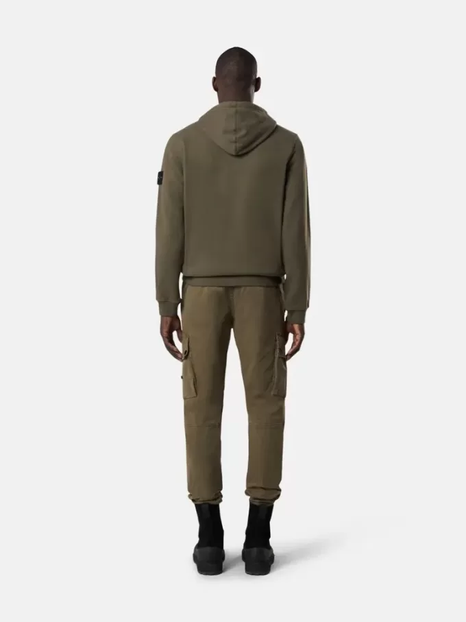 Regular fit sweatshirt met capuchon en buidelzak.