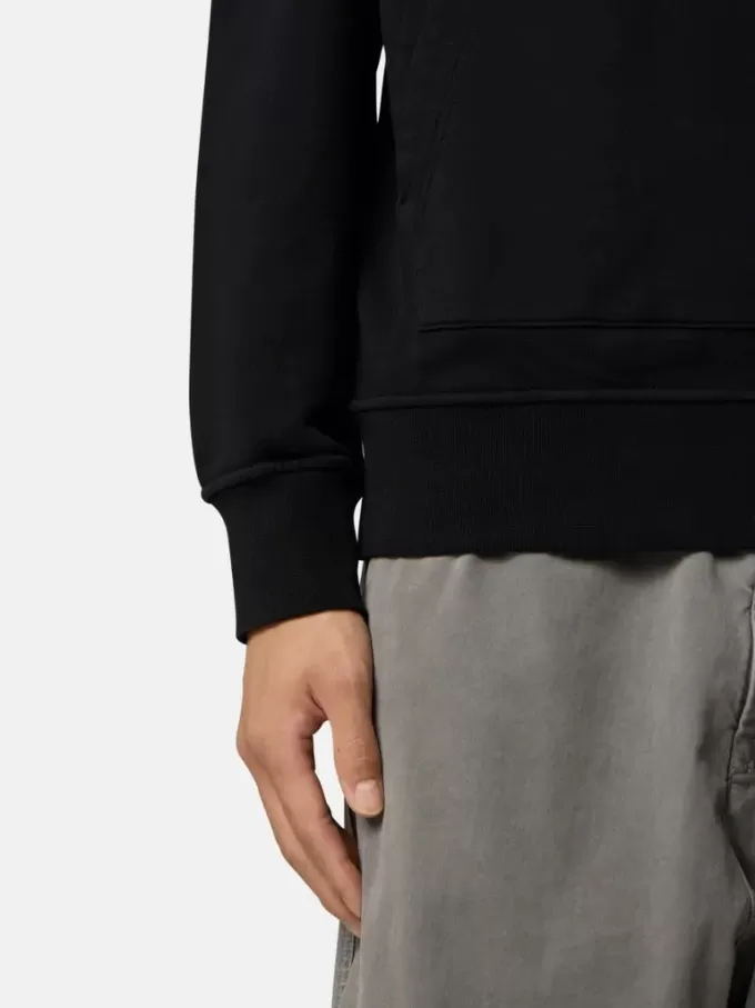 Regular fit sweatshirt met capuchon en buidelzak.