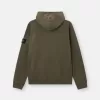 Regular fit sweatshirt met capuchon en buidelzak.