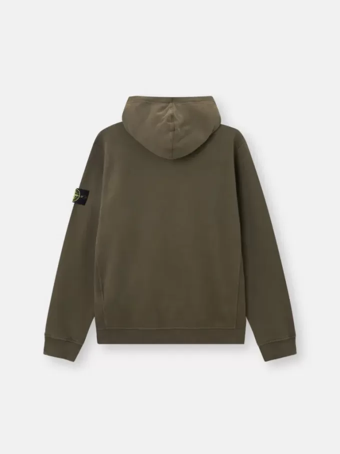 Regular fit sweatshirt met capuchon en buidelzak.