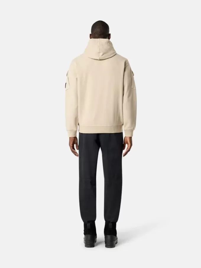 Regular fit sweatshirt met capuchon en ritssluiting en mouwzakken.