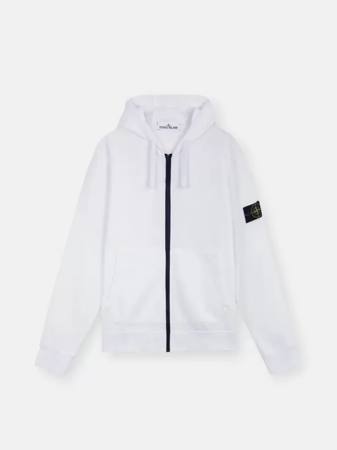 Regular fit sweatshirt met capuchon en ritssluiting en zakken