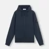 Regular fit sweatshirt met capuchon en ritssluiting en zakken