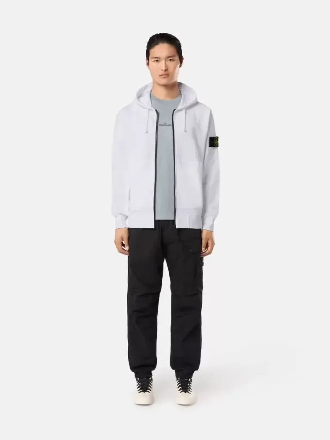 Regular fit sweatshirt met capuchon en ritssluiting en zakken