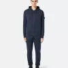 Regular fit sweatshirt met capuchon en ritssluiting en zakken